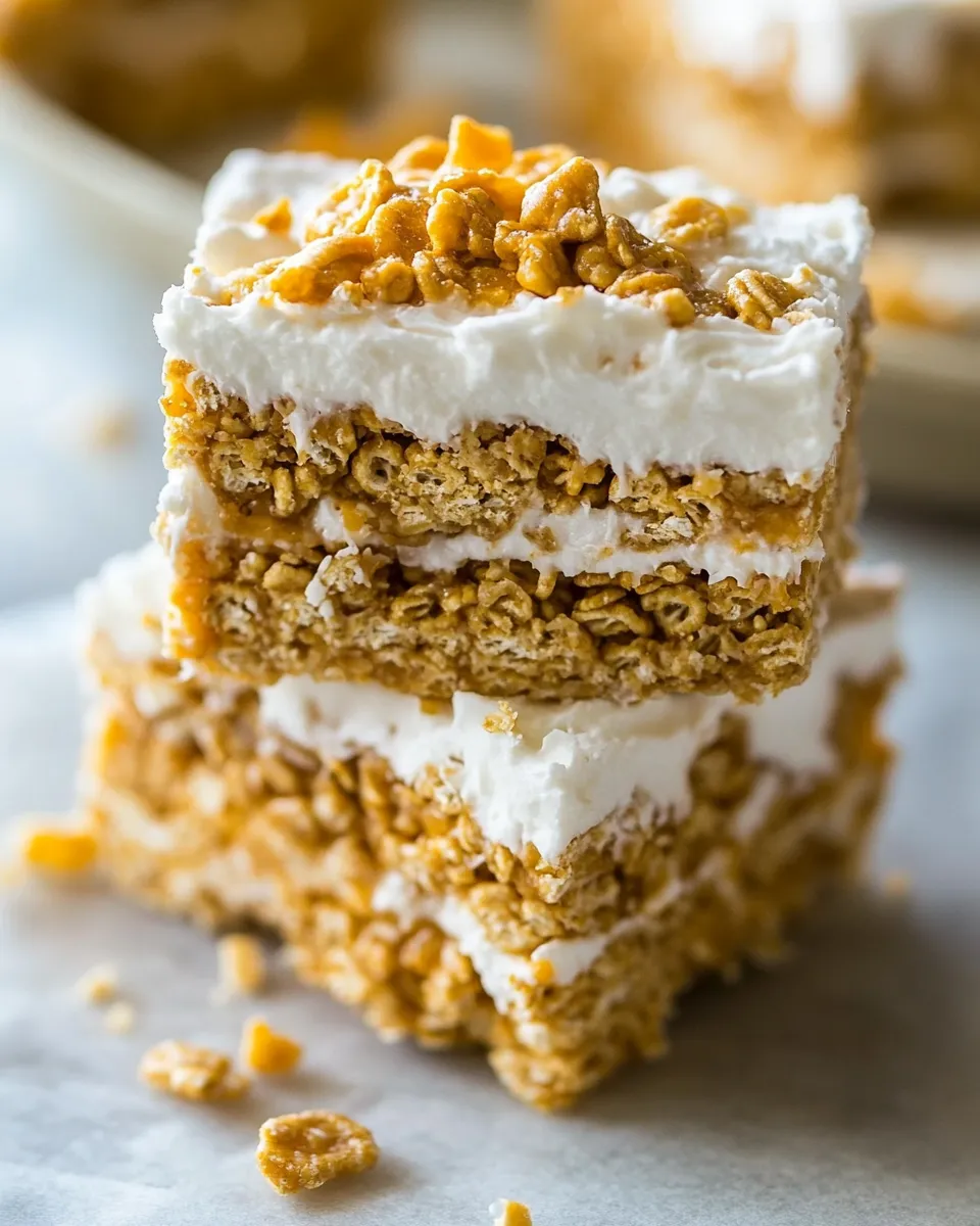 Easy No Bake Butterscotch Cereal Bars recipe photo