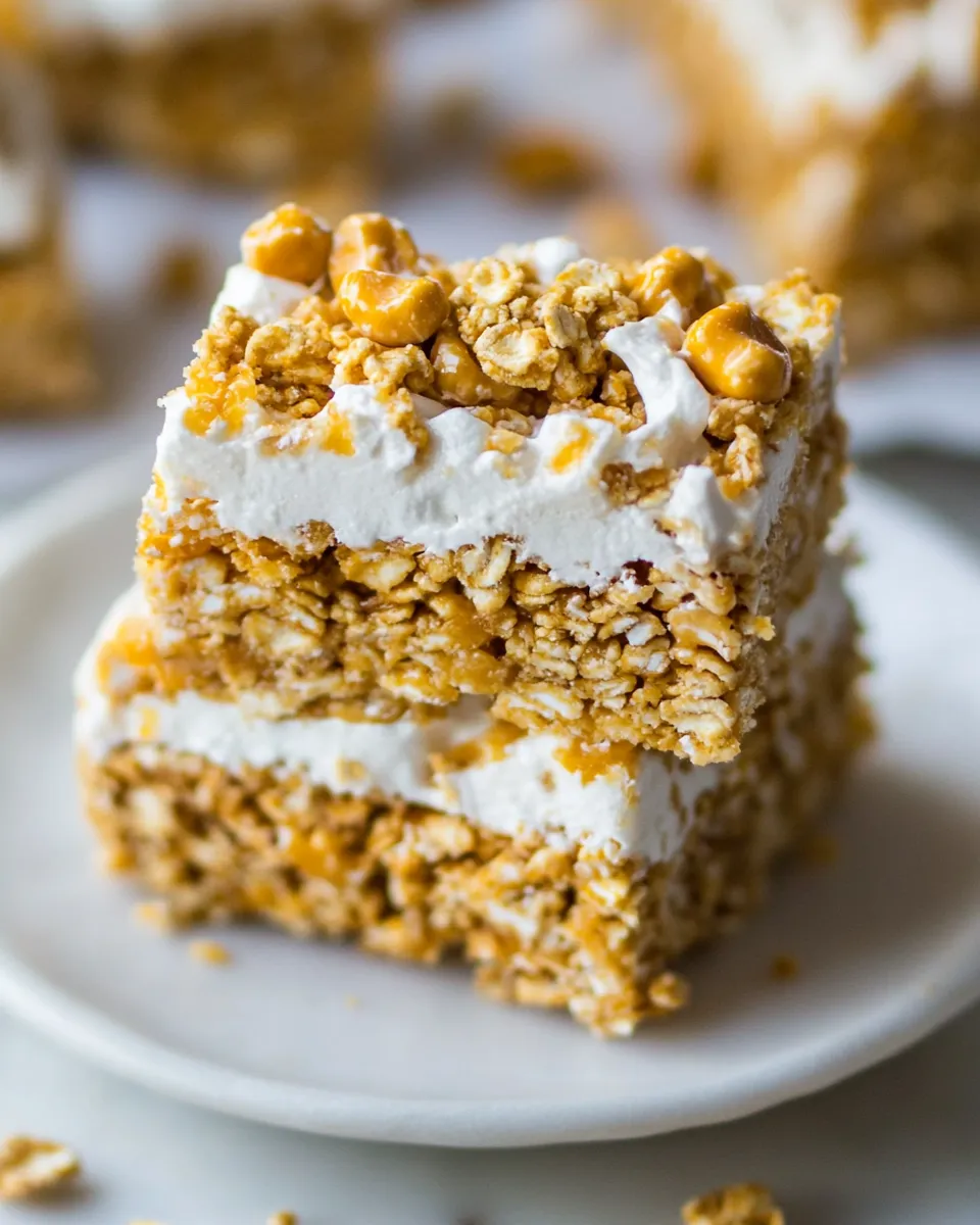 Delicious No Bake Butterscotch Cereal Bars dish photo