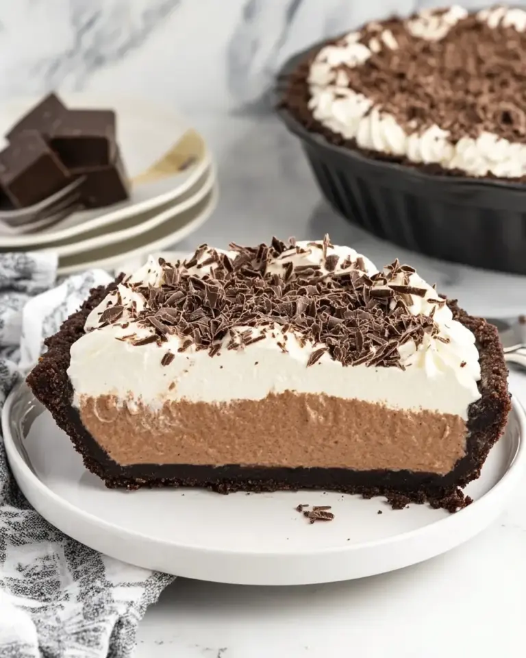 Homemade No Bake Chocolate Pie recipe photo