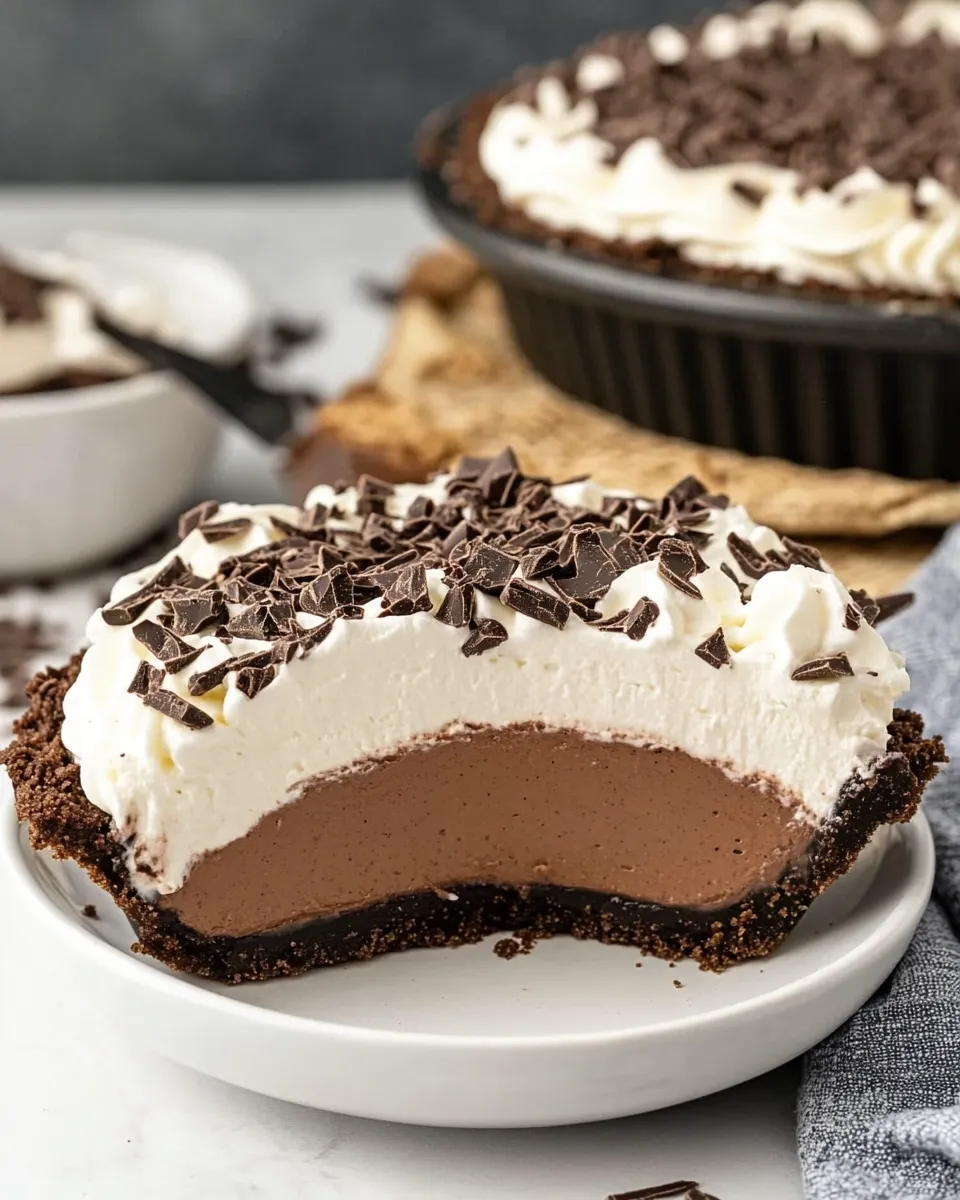 Delicious No Bake Chocolate Pie image