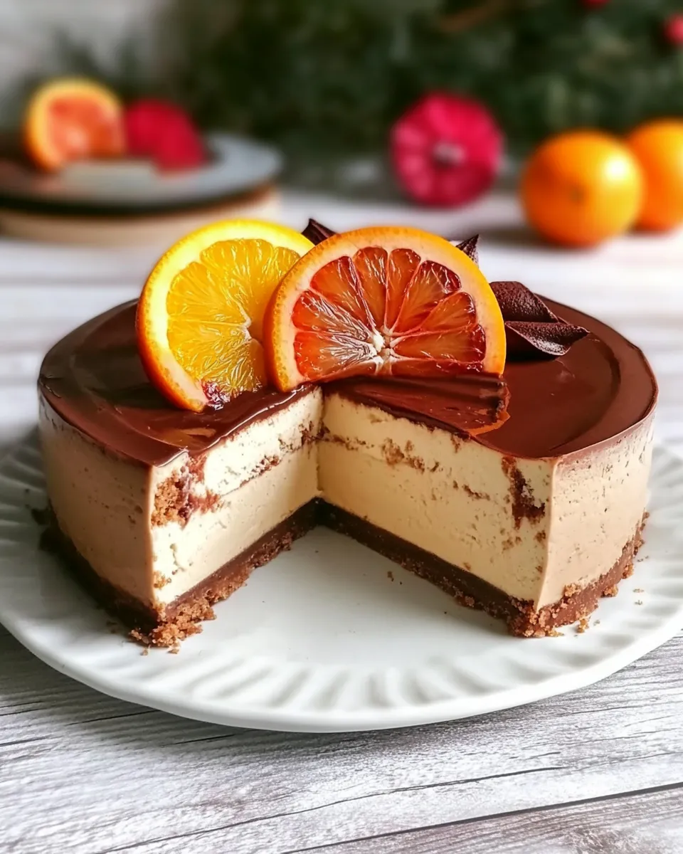 Delicious Nutella Cheesecake With Oranges dish photo
