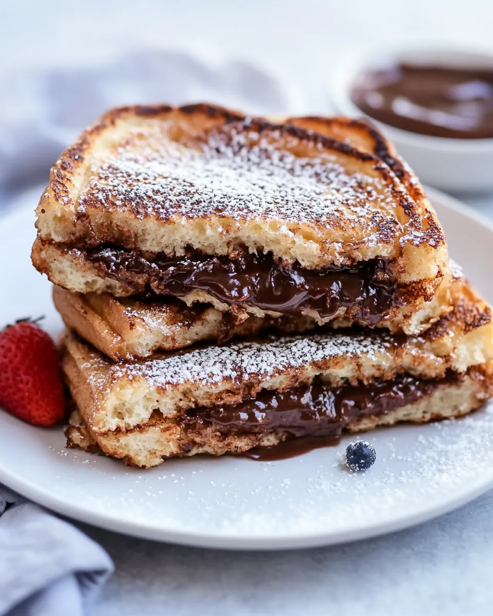 Homemade Nutella Stuffed Churro French Toast photo