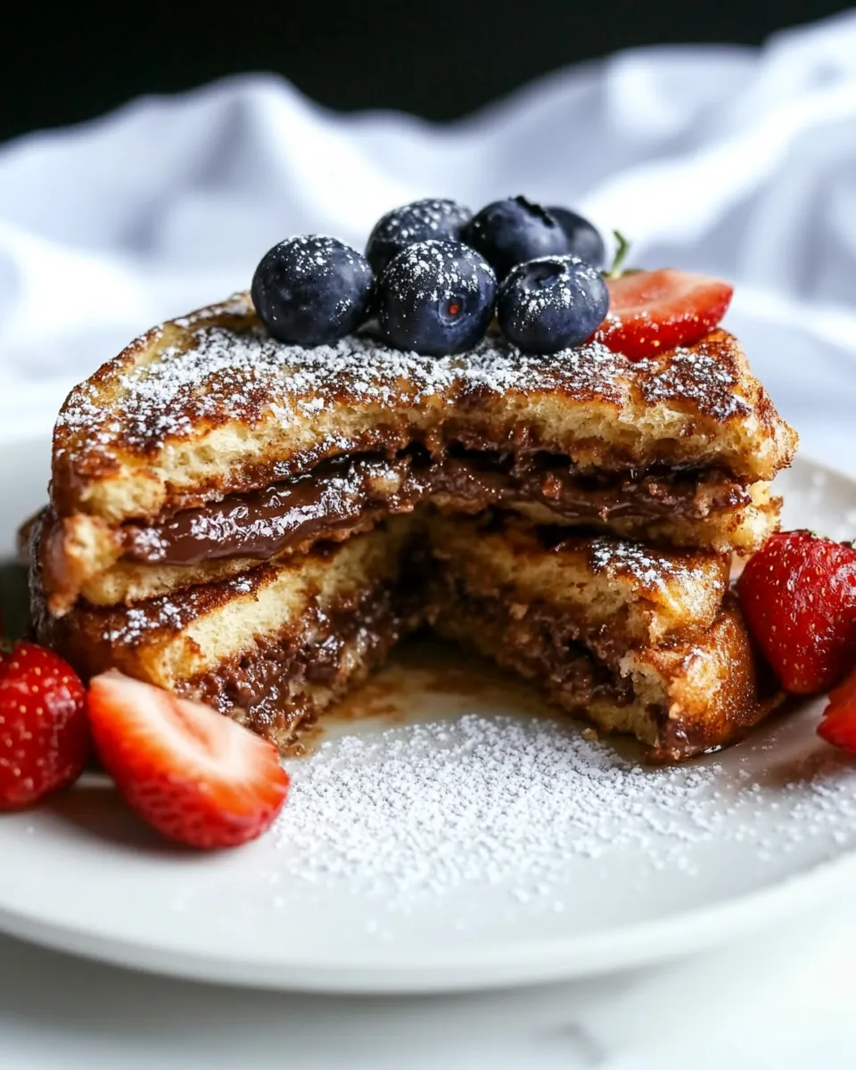 Easy Nutella Stuffed Churro French Toast recipe photo