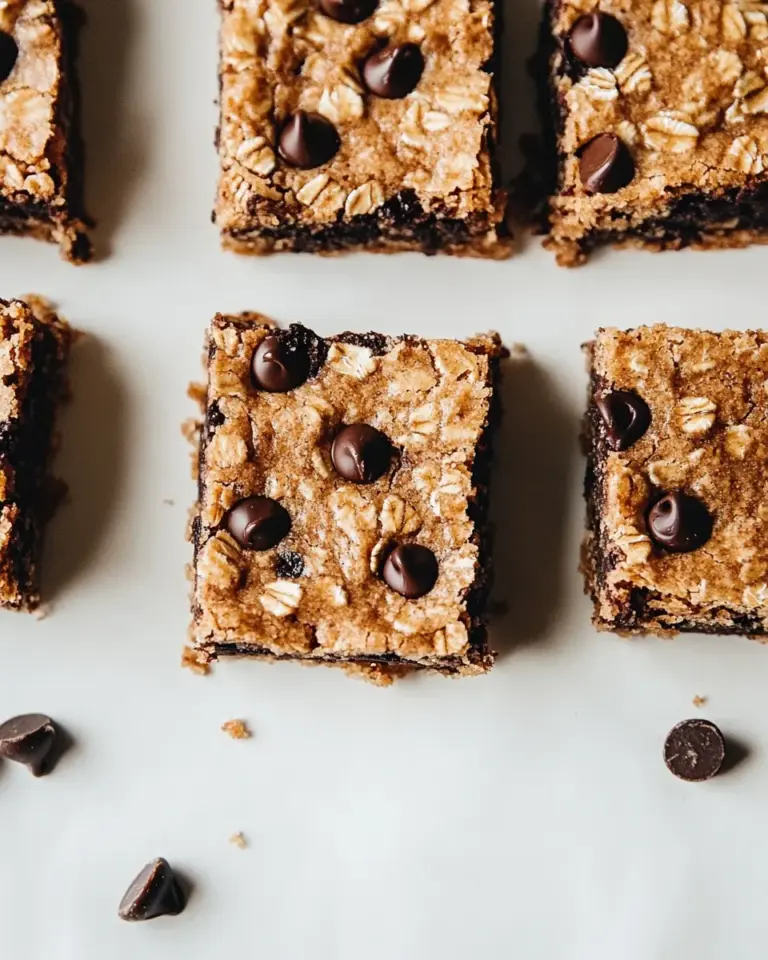 Homemade Oatmeal Chocolate Chip Bars recipe photo