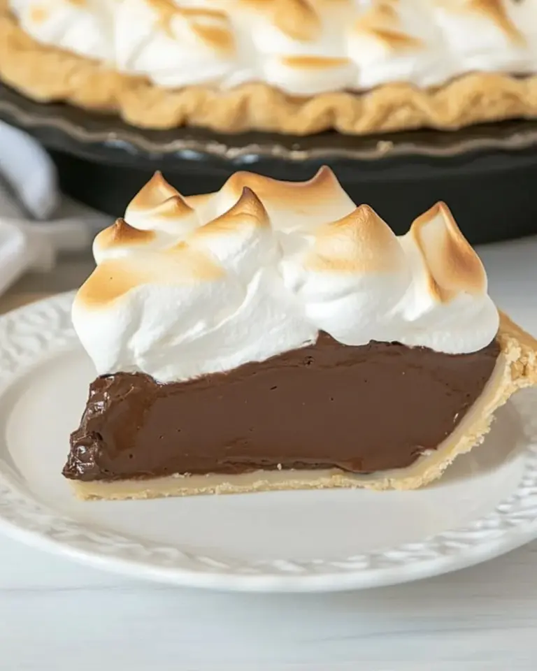 Homemade Old-Fashioned Chocolate Meringue Pie photo