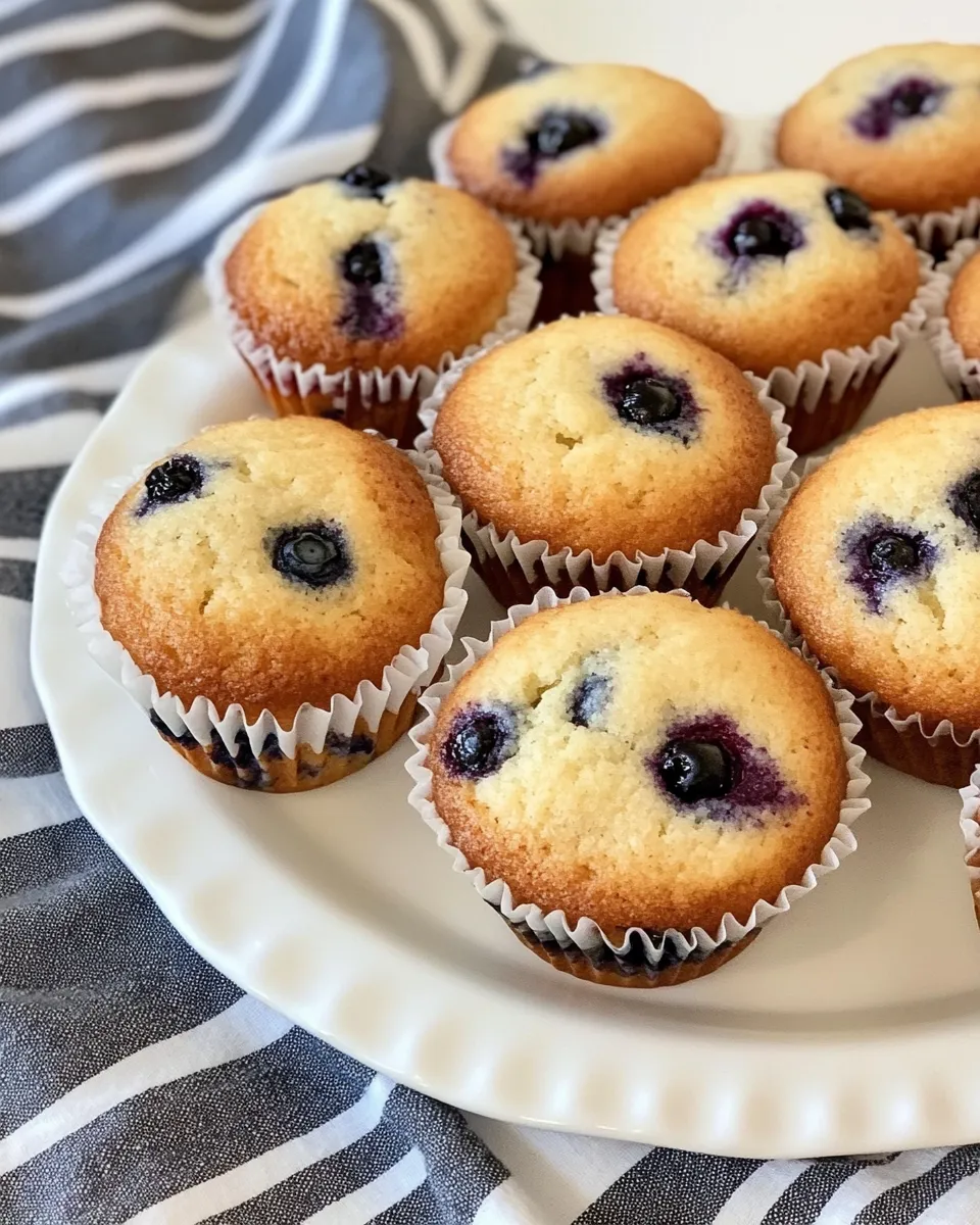 Delicious Old Fashioned Blueberry Muffins food shot