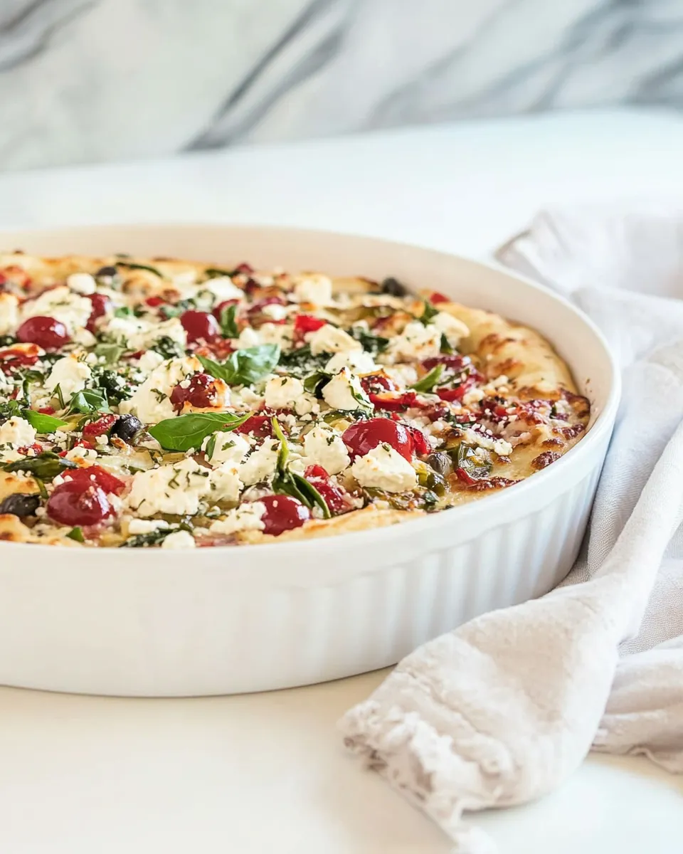Classic One-Dish Greek Pizza dish photo