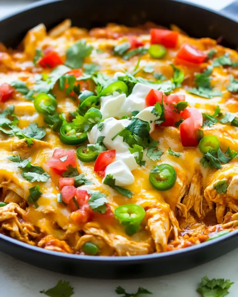 Homemade One-Pan Chicken Enchilada Skillet photo