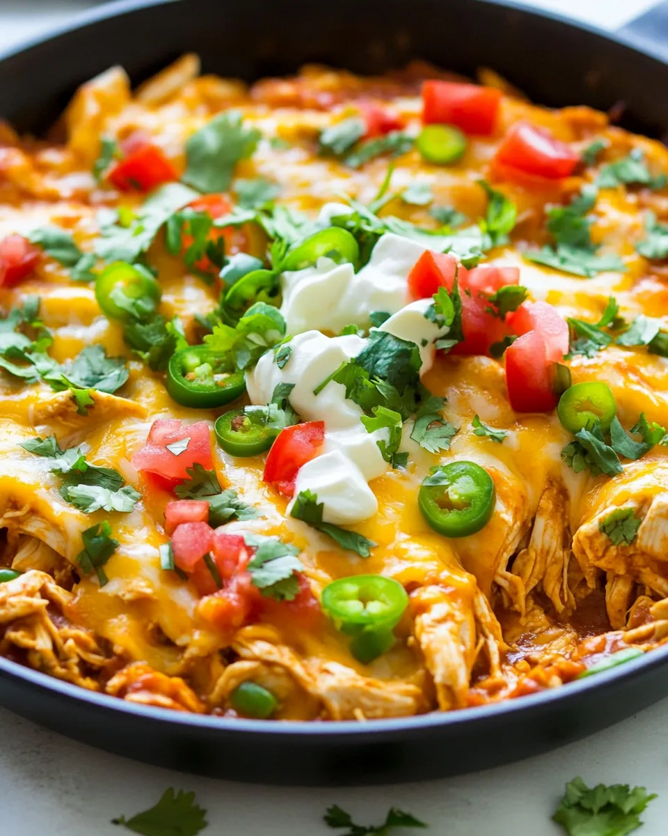 Homemade One-Pan Chicken Enchilada Skillet photo