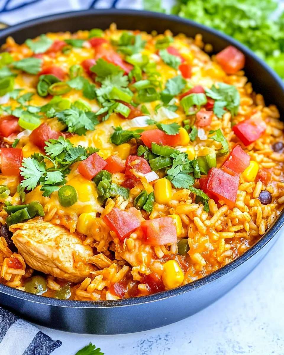 Delicious One-Pan Mexican Chicken & Rice plate image