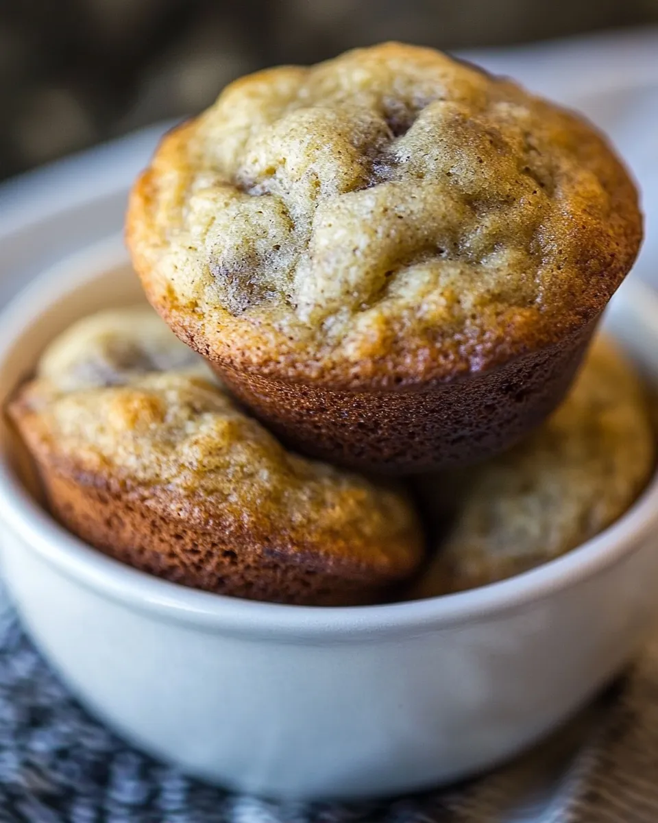 Homemade One Banana, One Bowl Small-batch Banana Muffins photo