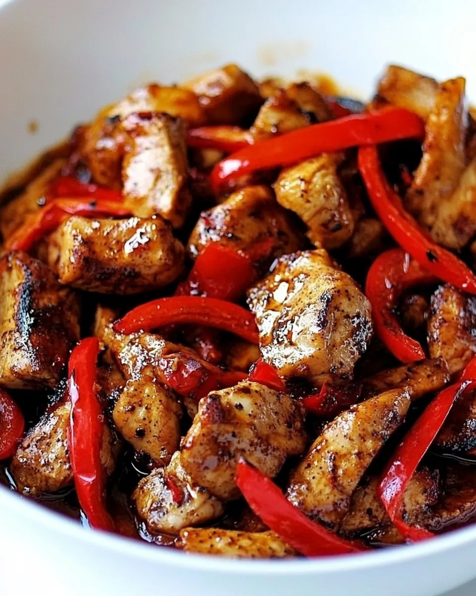 Delicious One Pot Black Pepper Chicken plate image