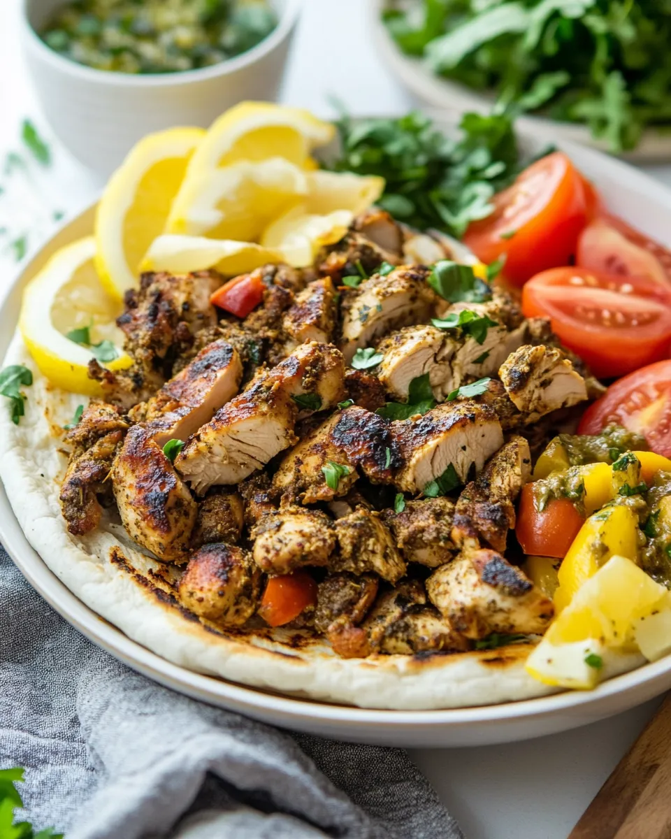 Easy Oven Roasted Chicken Shawarma food shot