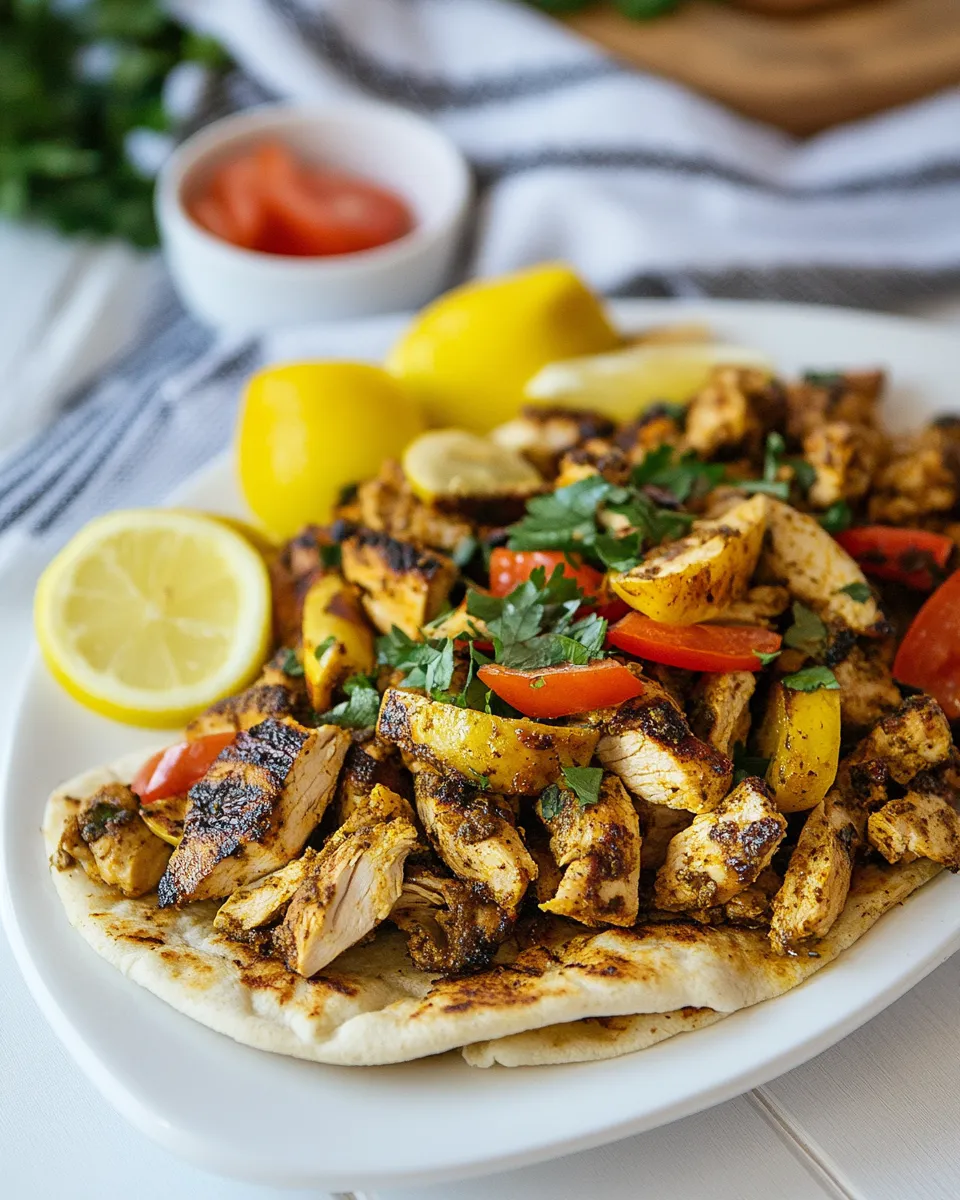 Delicious Oven Roasted Chicken Shawarma plate image