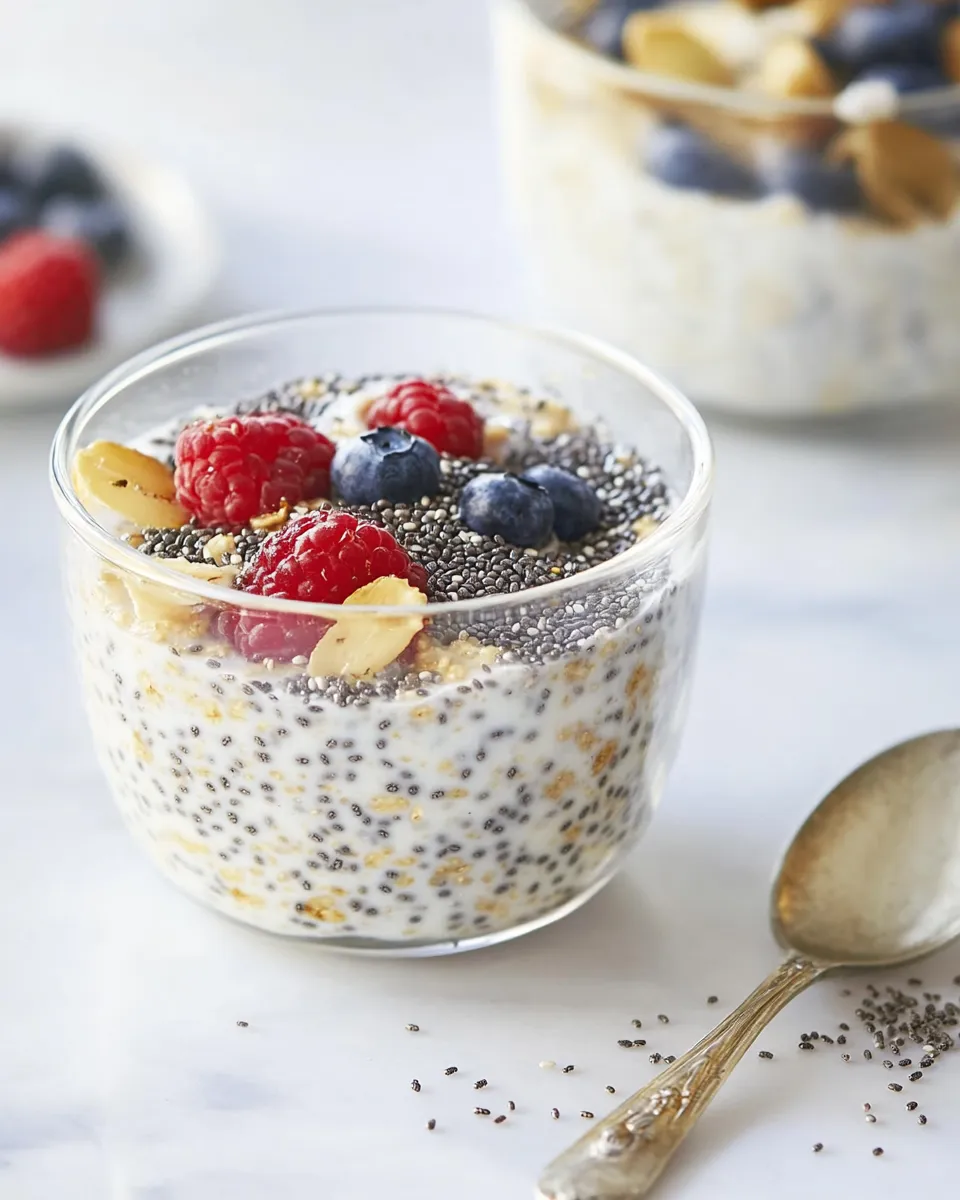 Delicious Overnight Oats With Chia Seeds plate image