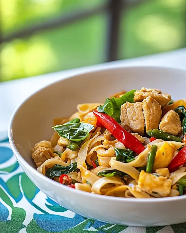 Homemade Pad Kee Mao Recipe (Drunken Noodles) food shot