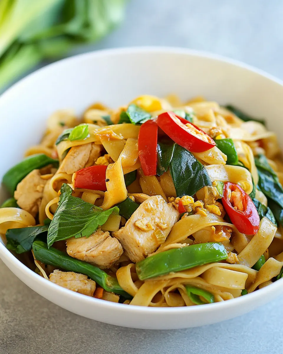 Classic Pad Kee Mao Recipe (Drunken Noodles) recipe photo