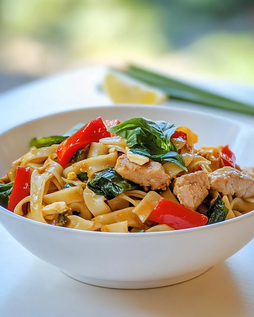 Easy Pad Kee Mao Recipe (Drunken Noodles) dish photo