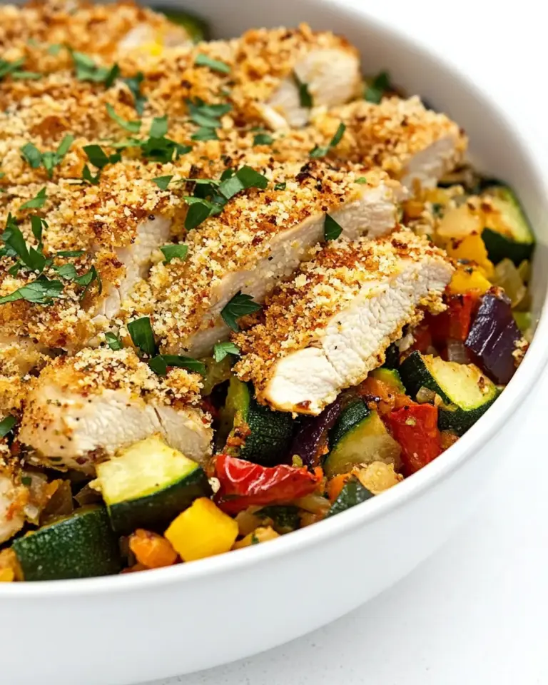 Homemade Parmesan Chicken & Veggie Bake photo
