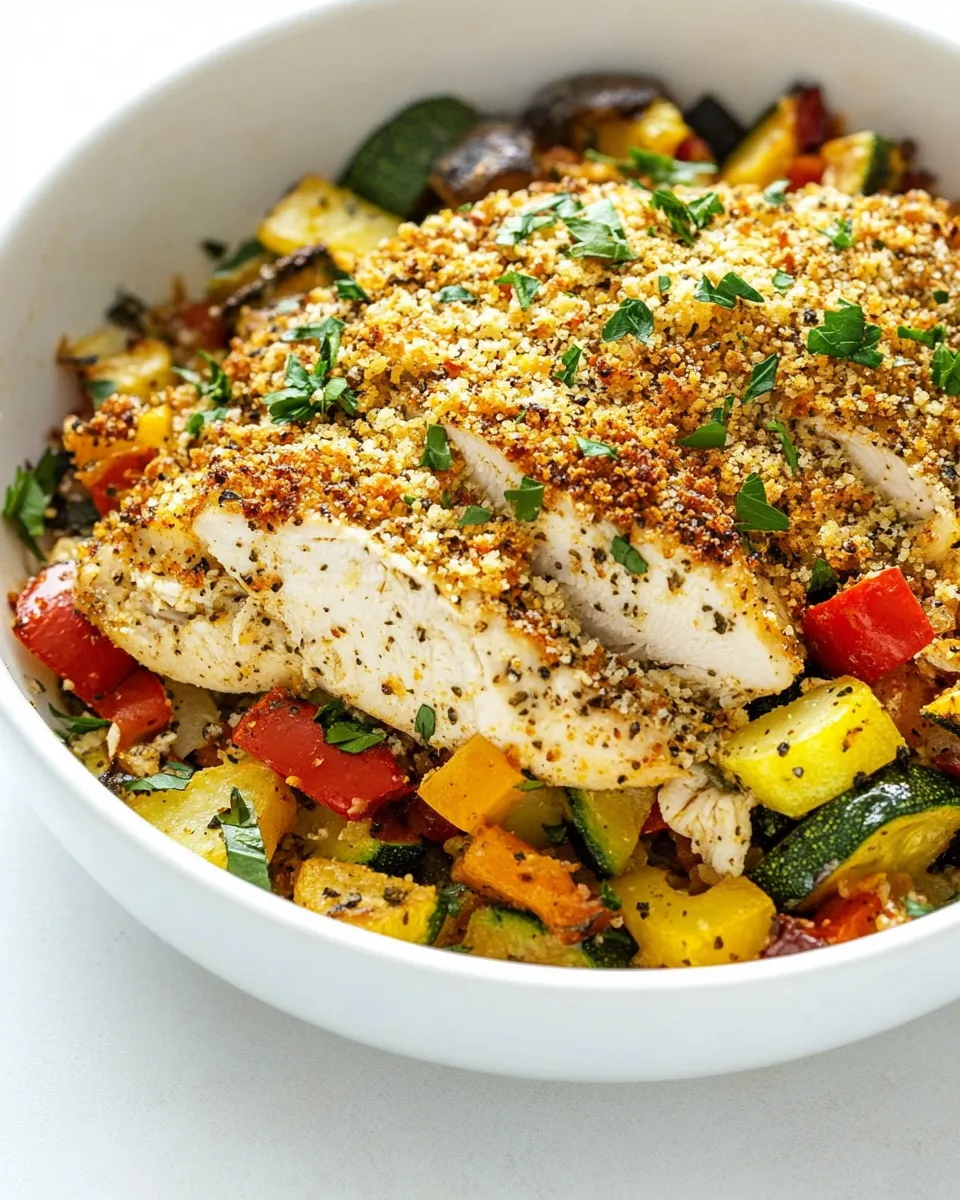 Classic Parmesan Chicken & Veggie Bake image