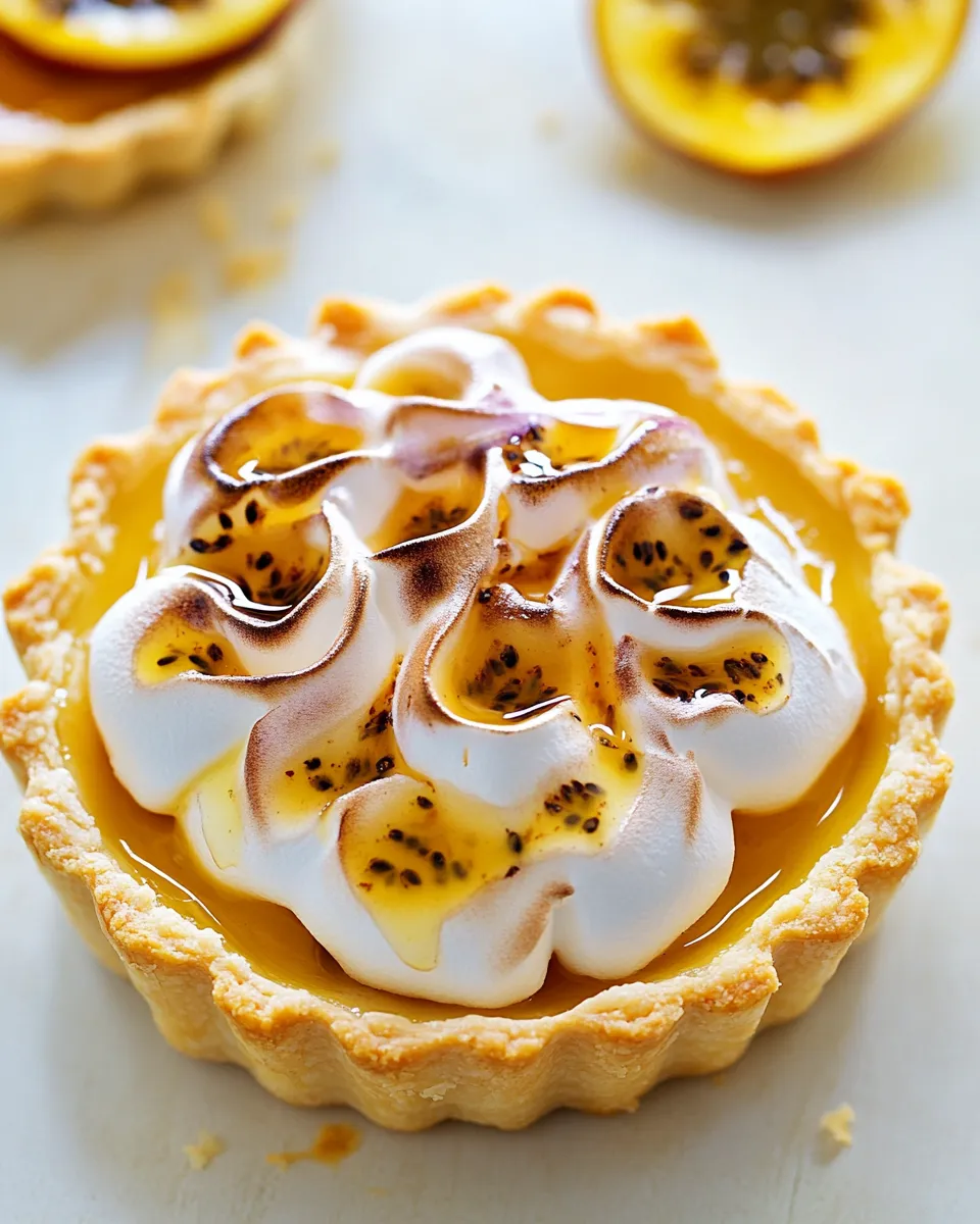 Delicious Passion Fruit Meringue Tart dish photo