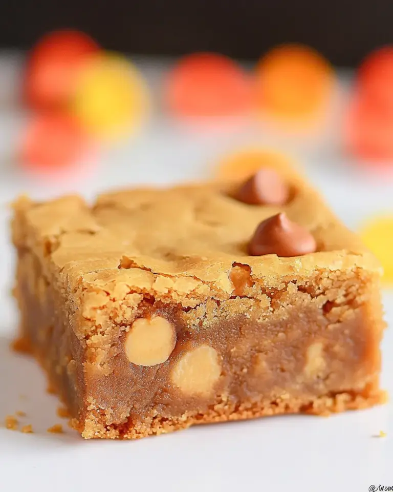Homemade Peanut Butter Blondies Recipe photo