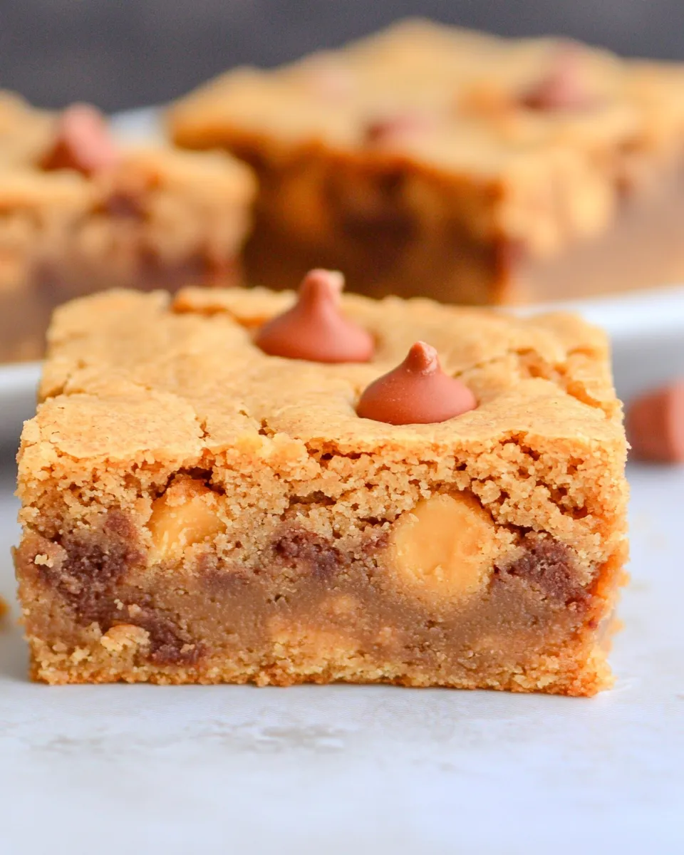 Easy Peanut Butter Blondies Recipe recipe photo