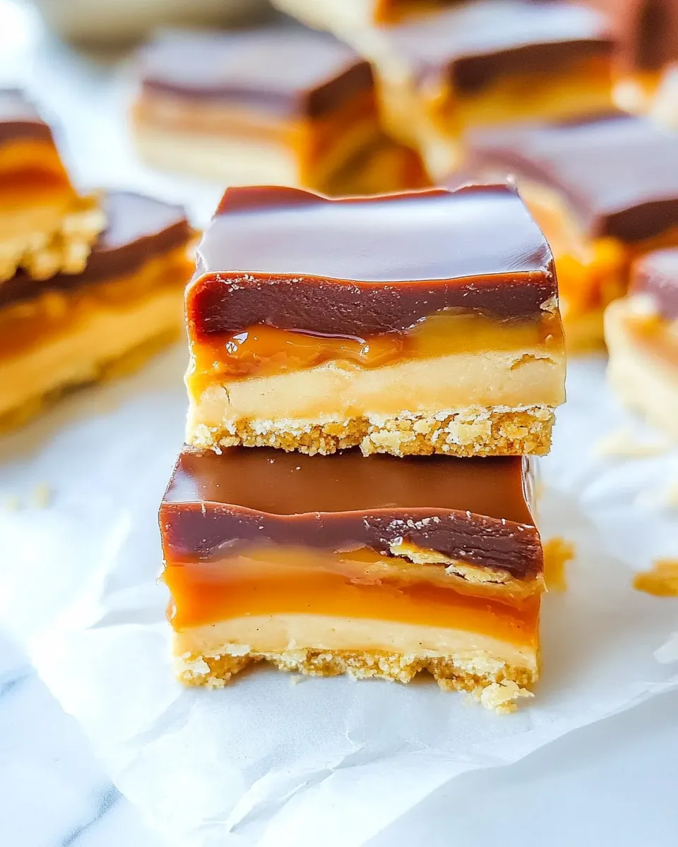 Homemade Peanut Butter Caramel Twix Bars photo