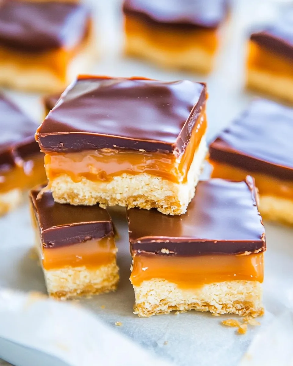 Easy Peanut Butter Caramel Twix Bars recipe photo