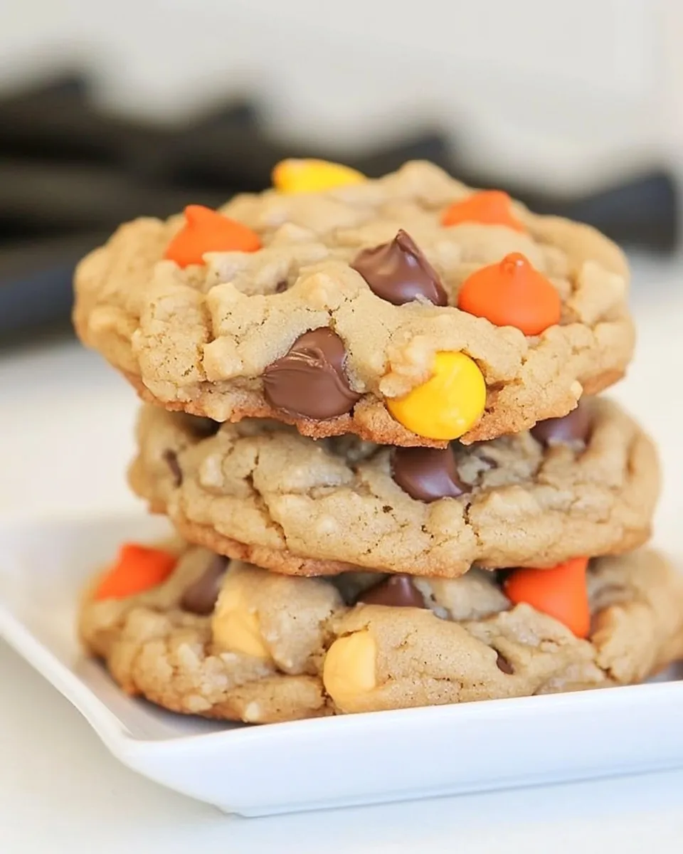 Quick Peanut Butter Lovers Monster Cookies plate image