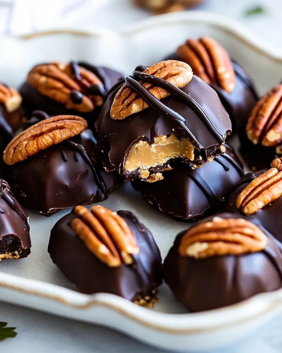 Homemade Peanut Butter Pecan Turtles photo