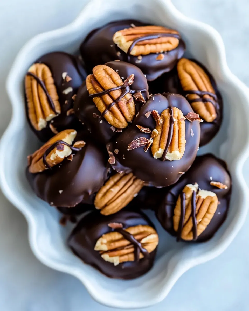 Classic Peanut Butter Pecan Turtles recipe image