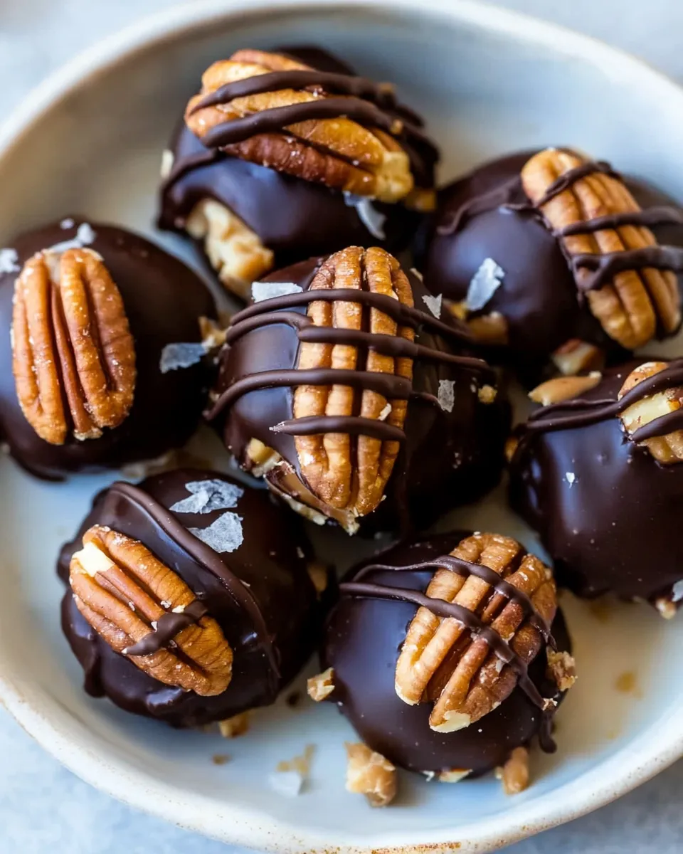 Easy Peanut Butter Pecan Turtles dish photo