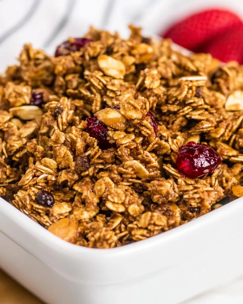 Easy Peanut Butter and Jelly Granola (Whole Foods Copycat) food shot