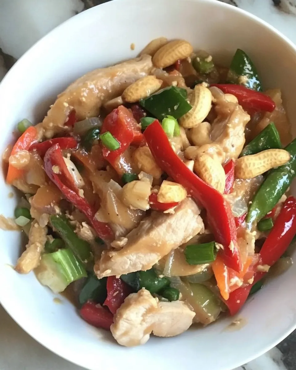 Easy Peanut Chicken Bowl food shot