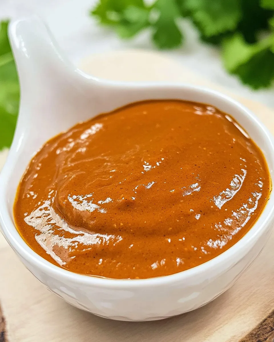 Easy Peanut Sauce for Spring Rolls food shot
