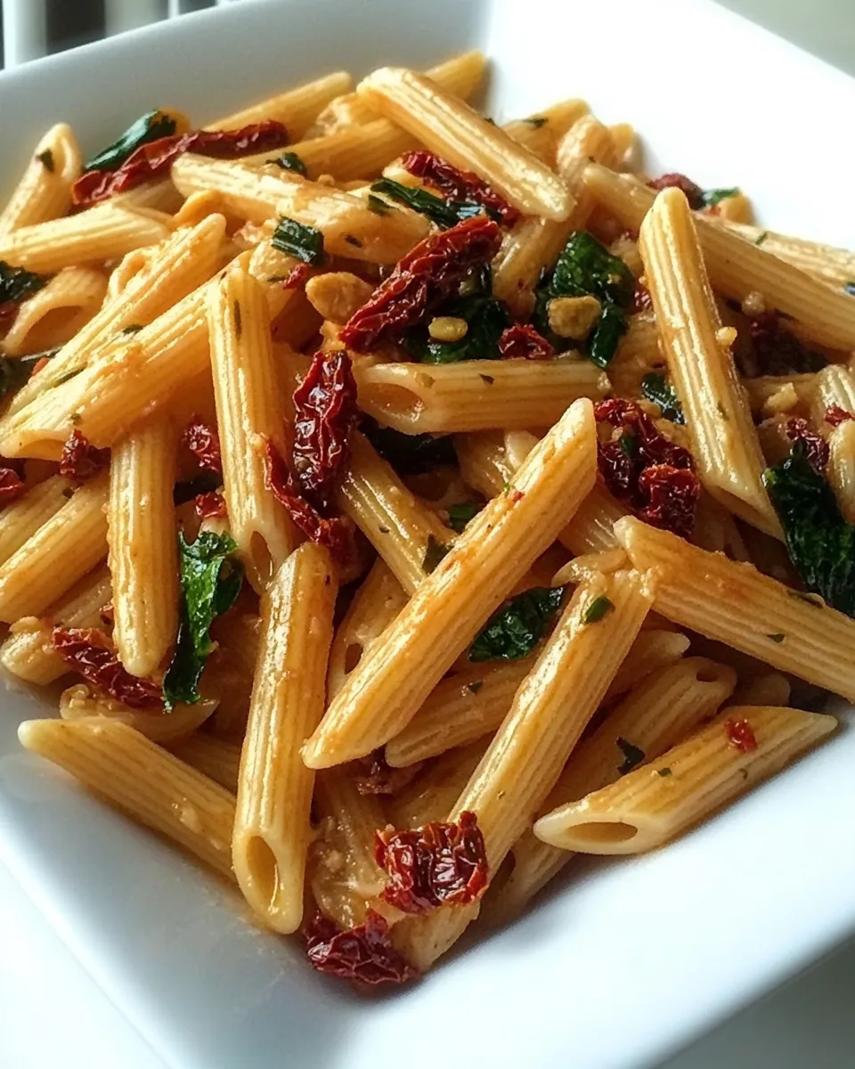 Homemade Penne Mediterranean with Sun-dried Tomatoes recipe photo