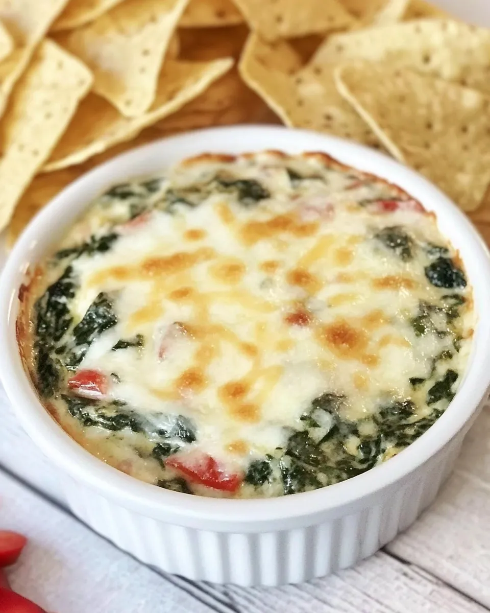 Easy Pepper Jack Spinach Dip dish photo
