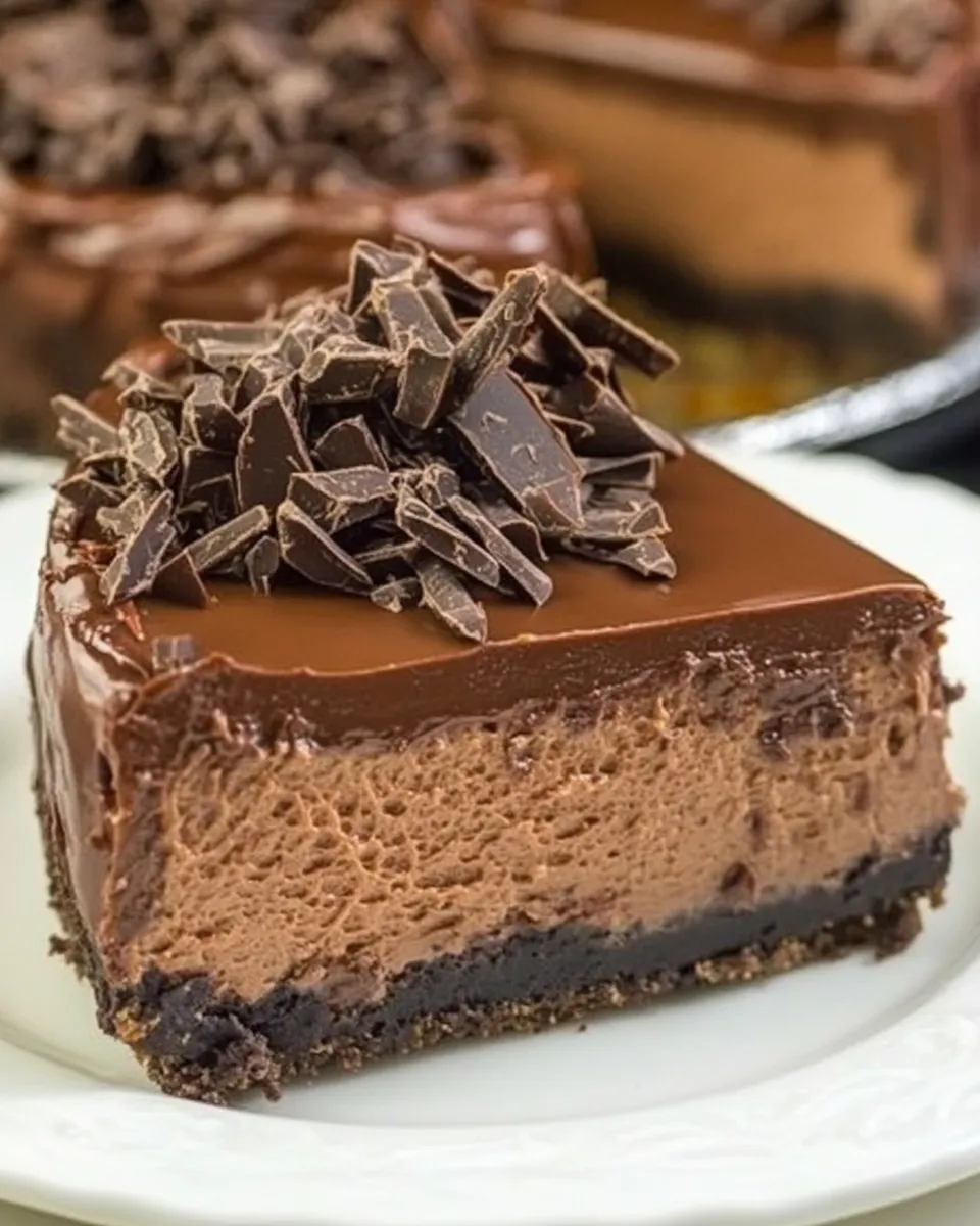 Classic Perfect Chocolate Cheesecake image