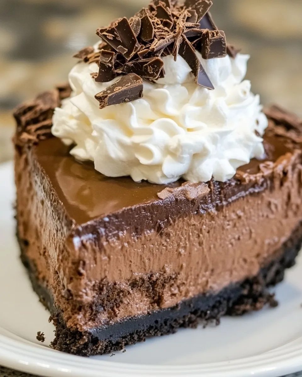 Easy Perfect Chocolate Cheesecake recipe image