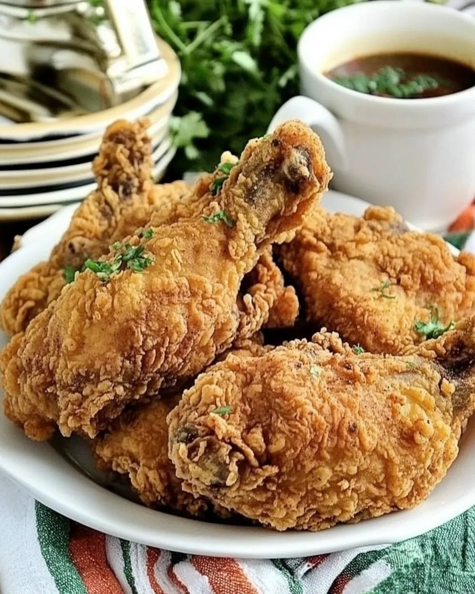 Delicious Perfect Fried Chicken plate image