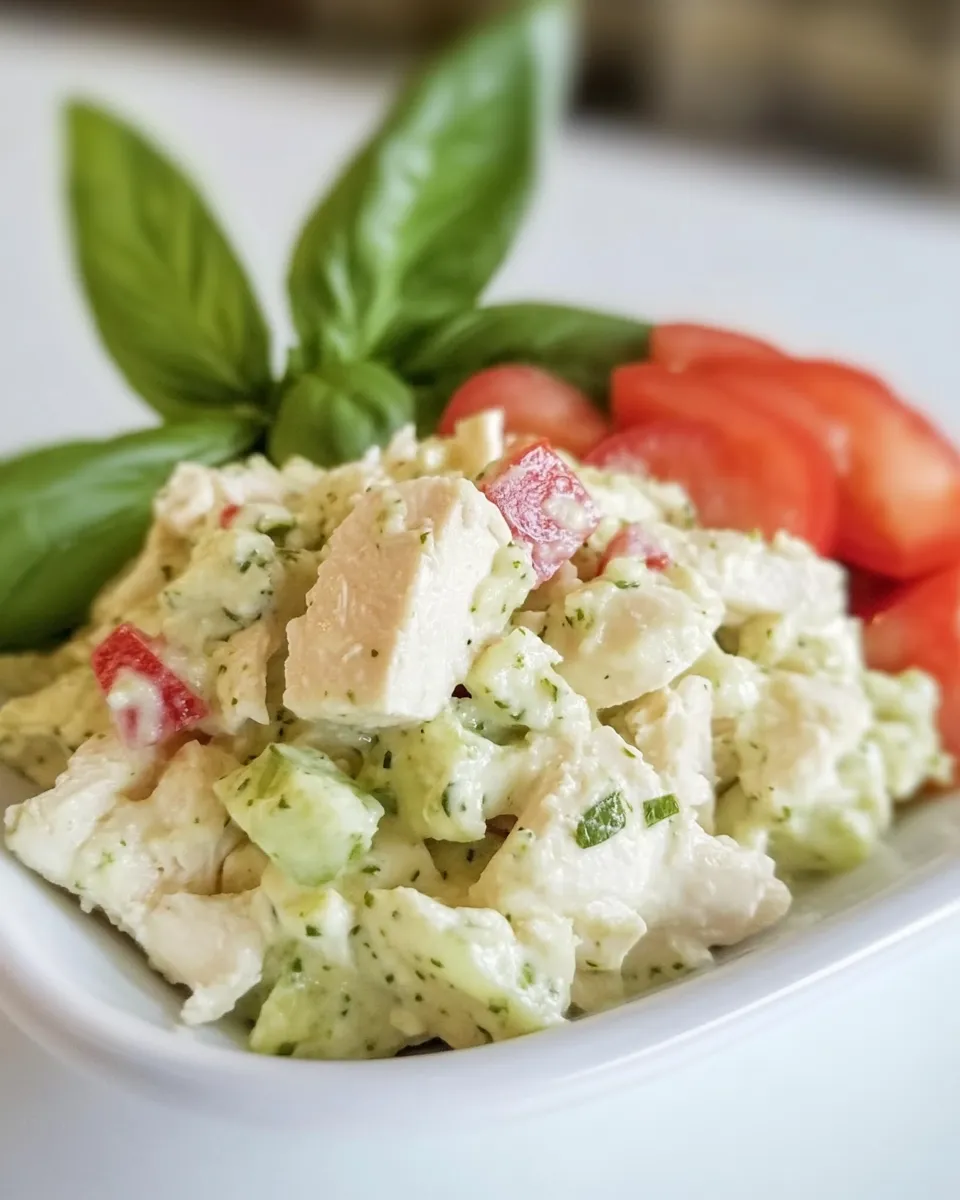 Homemade Pesto Chicken Salad photo