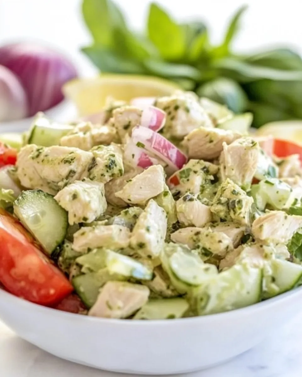 Easy Pesto Chicken Salad recipe photo