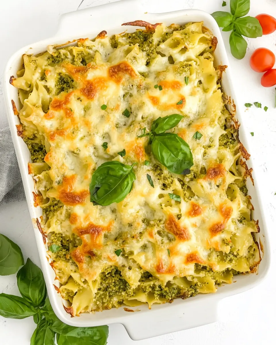 Easy Pesto Pasta Bake food shot