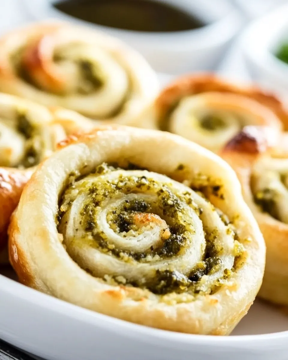 Homemade Pesto Pinwheels Recipe photo