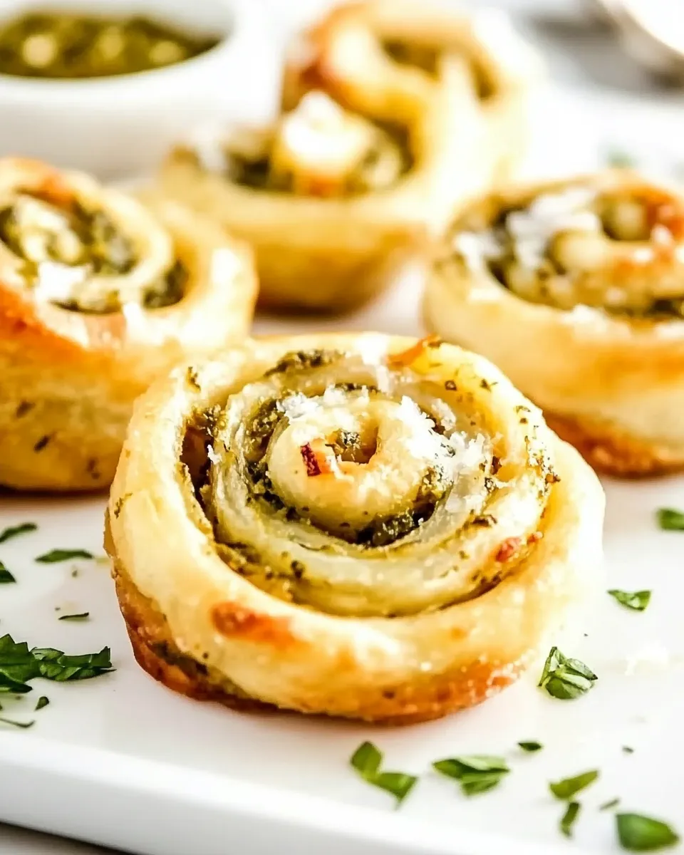 Delicious Pesto Pinwheels Recipe shot