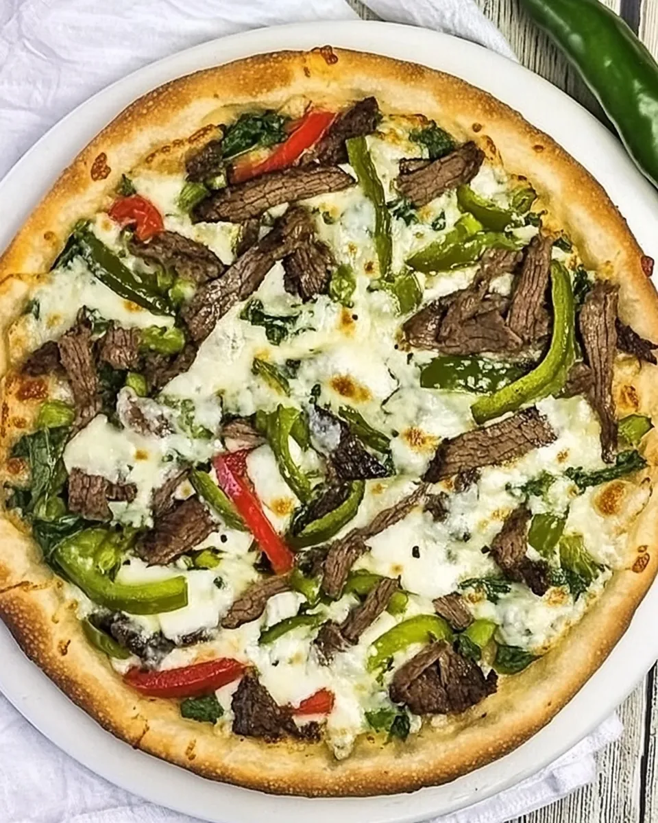 Easy Philly Cheese Steak Pizza recipe photo