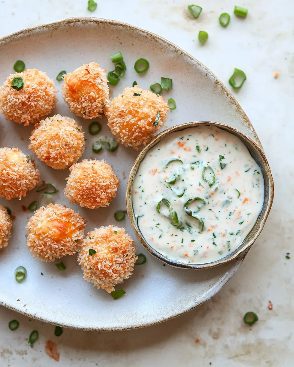 Easy Pimento Cheese Poppers with Jalapeo Ranch. food shot