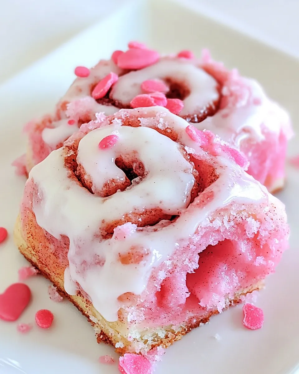 Homemade Pink Cinnamon Rolls photo