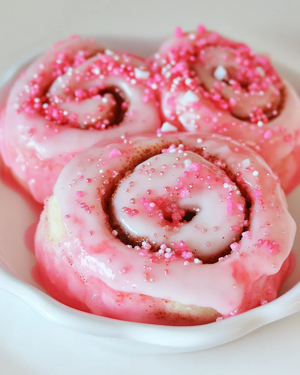 Easy Pink Cinnamon Rolls recipe photo